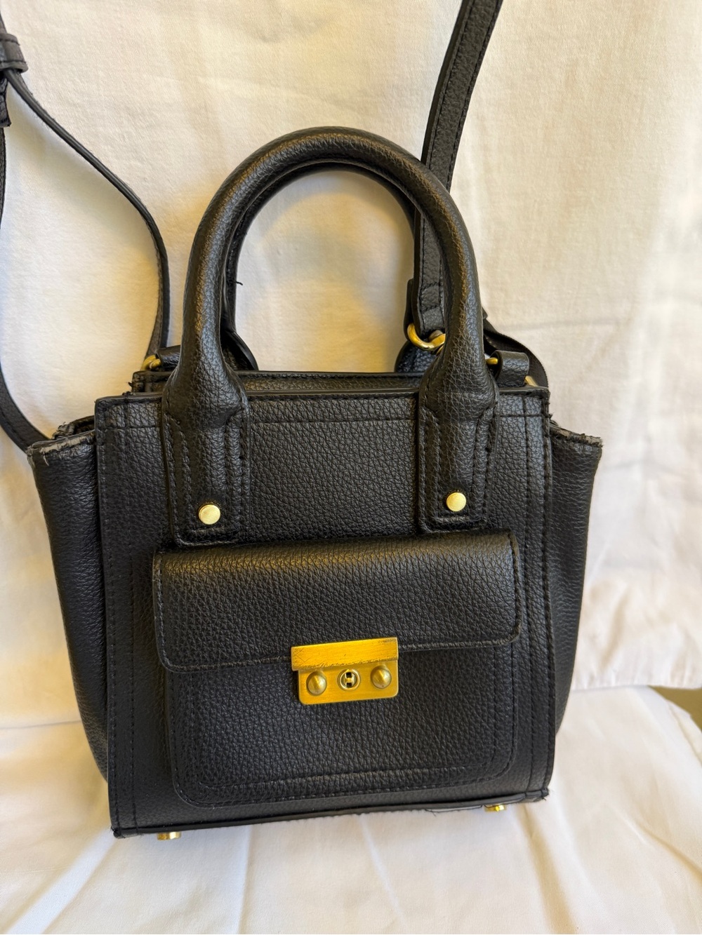 Classic Black Top-Handle Crossbody Bag